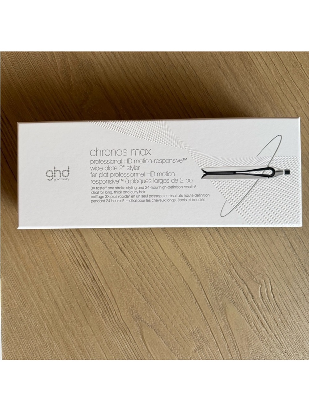 ghd Chronos Max Professional HD Wide Plate 2" Styler - White